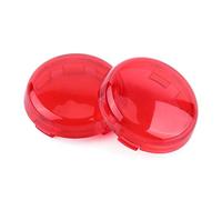 Qiilu 2pcs Moto Clignotant Lumière Lens Cover Pour Harley Dyna Softail Sportster(Rouge)