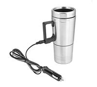 Qiilu 300ML+150ML 12V bouilloire électrique dans la voiture bouilloire électrique électriques chauffante bouilloire chauffante d'eau de chauffage dans la voiture thermoses en voiture