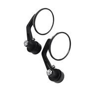 Qiilu 7/8" 22mm Rétroviseurs de Moto Universel, 1 paire de Miroirs latéraux de moto miroir arrière embout de guidon Chrome