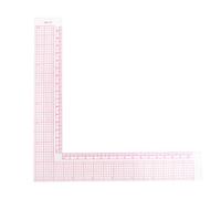 Qiilu 8,5 x 8,5 x 1,6 pouces equerre couture mercerie couture accessoire tissu Plastique L Forme Carrée Couture Mesure Mesure Règle Professionnel Tailleur Artisanat Outil Couture