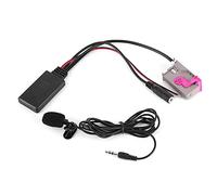 Qiilu Adaptateur Audio Bluetooth, AUX Entrée auxiliaire 32 Broches Bluetooth aux Adaptateur Portable connecteur de câble Audio stéréo pour TT