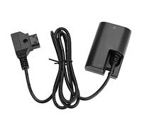 Qiilu Adaptateur de Batterie factice, D-Tap mâle à LP-E6 Câble d'adaptateur d'alimentation de Batterie pour 5D2 6D 7D