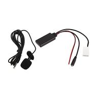 Qiilu Adaptateur de Câble Audio Bluetooth Auxiliaire Remplacement RD4 de L'autoradio 12 Broches pour C2 C3 C4 C6 C8 avec Fonction de Musique Bluetooth (avec Micro)