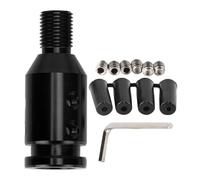 Qiilu Adaptateur de Pommeau de Levier de Vitesse de Voiture, Adaptateur Universel de Pommeau de Levier de Vitesse pour Manettes de Vitesse Non Filetées 12x1.25 (Noir)