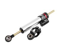 Qiilu amortisseur de direction, amortisseur direction pour Moto Stabilisateur Universel en Aluminium pour Amortisseur de Direction de Moto（Short Section）