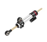 Qiilu Amortisseur de Direction, CNC Aluminium Stabilisateur d'Amortisseur de Direction de Moto Universel pour MT10 MT 07 MT09(Court)