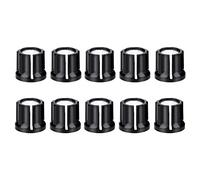 Qiilu Amp Knobs D Shape,10 Pcs Guitare Électrique Bouton De Volume Guitare Basse en Forme De D Basse Semi-Circulaire Shaft Switch Cap Potentiomètre Cap Guitare Électrique Basse