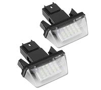 Qiilu auris Number Plate Light Plaque d'immatriculation lumière LED 2 pièces 18 LED Gauche Droite Lampe de Plaque d'immatriculation de Voiture pour C3 C4 pour