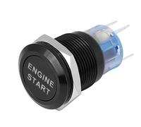 Qiilu Auto Bouton-poussoir, D¨¦marreur d'allumage ¨¤ interrupteur ¨¤ bouton-poussoir de d¨¦marrage de moteur de voiture ¨¦tanche 12V (Noir)