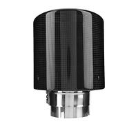 Qiilu Auto Échappement et systèmes d'échappement Extrémités de tuyau, Tuyau d'échappement à sortie simple modifié par une voiture Embout Gorge de queue 63-114mm