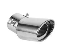 Qiilu Auto Échappement systèmes Silencieux Arrière, 1 Pcs Universel Arrière Rond En Chrome En Acier Inoxydable Auto Tuyau De Queue De Silencieux D'échappement