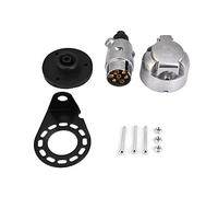Qiilu Auto et Attelages pour caravanes et Accessoires Ensembles électriques, 12V 7Pin Support Adaptateur de connecteur de Prise de Prise de remorque pour remorquage remorque Caravane