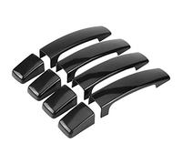 Qiilu Auto Poignées de Porte extérieure, 4pcs Couvercle de poignée de Porte de Porte extérieur Noir Brillant pour Sport 3 2