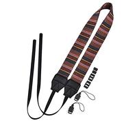 Qiilu Bandoulière d'appareil-Photo de, Courroie de Ceinture d'appareil-Photo colorée Universelle de Tissu de Polyester coloré par 1cm de Large(Couleur mélangée)