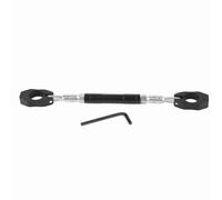 Qiilu Barre Guidon Moto, Universel Réglable En Alliage D'aluminium Moto Équilibre Croix Guidon Renforcer Levier Bar(Noir)