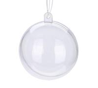 Qiilu Boule déco Plastique 10 cm 20pcs Remplissable Boule en Plastique Transparent Mariage Décoration de Noël Ornements Décorations de Noël Sphères Creuses S Chaque Sphère Peut être Séparée en Deux P
