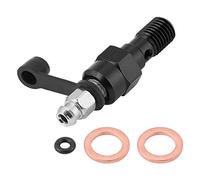 Qiilu Boulon banjo, M10x1.25mm Moto Maître De Frein Cylindre Étrier Bleed Vis Mamelon Banjo Boulon + Capuchon De Poussière Universel Pour La plupart des modèles de voitures(Noir)