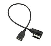 Qiilu Câble Adaptateur USB Aux, Interface de Musique USB AMI MMI AUX MP3 Adaptateur de câble Interface de Musique AMI Câble Adaptateur USB pour S4 S5 S6