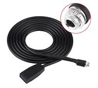 Qiilu Câble d'entrée auxiliaire pour Voiture Câble Femelle Jack Femelle Adaptateur Audio 3,5 mm pour E46 Coupé Berline Convertible 1999-2006