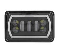 Qiilu Camion 4 "* 6" LED Phare Carré Lumière Haut/Bas Faisceau Blanc Halo pour pour pourd pour E4d505