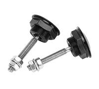 Qiilu Capot de verrouillage de capot, 2 pièces en alliage d'aluminium + fer universel goupille de capot serrure de capot bouton-poussoir à dégagement rapide loquets de clip de pare-chocs(32mm)