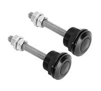 Qiilu Capot de verrouillage de capot, 2 pièces en alliage d'aluminium + fer universel goupille de capot serrure de capot bouton-poussoir à dégagement rapide loquets de clip de pare-chocs(22mm)