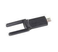 Qiilu Carte Réseau WiFi USB 3.0 1200 Mbps Adaptateur Double Antenne Externe Carte Réseau Carte Réseau Double Antenne avec Disque pour Carte Laprop/PC, Double Antenne Externe