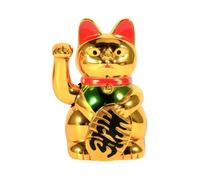 Qiilu Chat porte-bonheur Grand or agitant la main patte vers le haut richesse prospérité accueillant chat bonne chance Feng Shui