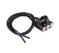 Qiilu Comodo Moto, 22mm Commutateur de Guidon de Moto, Guidon Montage Interrupteur Phare Feu de Brouillard de Frein ON/OFF avec LED Lumière