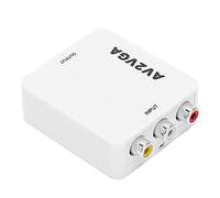 Qiilu Convertisseur Vidéo Mini VGA vers Vidéo Portable 1920x1080 HD AV2 Convertisseur Vidéo VGA avec Câble USB Décodeur TV o Convertisseur Vidéo C Osite AV vers VGA Adaptateur