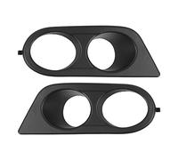 Qiilu couvercle antibrouillard, 2 pièces en plastique pare-chocs avant antibrouillard couverture double trous accessoire de voiture adapté pour E46 M3 2001-2006(noir mat)