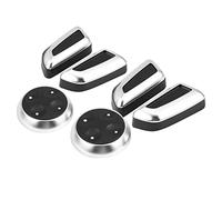 Qiilu Couvercle de commutateur de réglage de siège, 6 pièces Bouton de réglage de siège de Voiture Bouton commutateur Couvercle Garniture pour