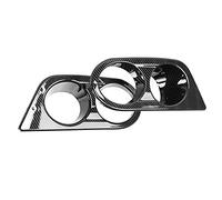 Qiilu Couvercle de phare antibrouillard de pare-chocs avant, 1 paire de lampe antibrouillard avant double trous d'éclairage de voiture adapté pour E46 2001-2006(de fibre de