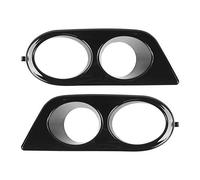 Qiilu Couvercle de phare antibrouillard de pare-chocs avant, 1 paire de lampe antibrouillard avant double trous d'éclairage de voiture adapté pour E46 M3 2001-2006(Noir brillant)