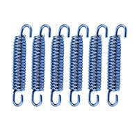 Qiilu Crochets de tuyau d'échappement, 6pcs crochets de ressort de tuyau d'échappement de silencieux en acier inoxydable pour moto Scooter ATV (bleu)