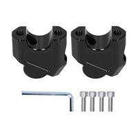 Qiilu Élévateurs de Guidon de Moto, Riser Pince de Guidon pour 502C / TRK502 / 502X / 752S / Leoncino BJ500, 28mm / 1.1in, Noir, Aluminium