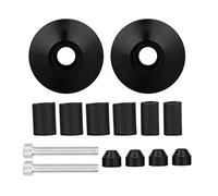 Qiilu Embout de Guidon de Moto, 1 Paire D'embout de Guidon de Guidon de Moto en Alliage D'aluminium Universel(Noir)