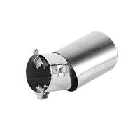Qiilu Embout Echappement, 1Pcs Universel Embout Tuyau D'Échappement Silencieux Arrière Ronde En Acier Inoxydable Auto Tailpipe