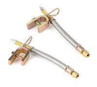 Qiilu Extensions de Valve Extension de Valve de Pneu, 2 pièces Adaptateur d'extension de Tige de Valve de Pneu en Acier Inoxydable Tuyau tressé Voiture Universel 150mm