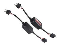 Qiilu Filtre d'annulation d'erreur, 2pcs voiture LED Canbus dispositif de décodeur de phare Résistances anti-scintillement Annuleur d'erreur amélioré Code d'erreur fort Annuleur d'avertissement pour H