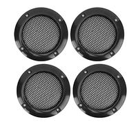 Qiilu Grille de Haut-Parleur 4 pièces 2 Pouces Grille de Haut-Parleur Audio de Protection Auto Haut-Parleur Audio Grille Bar Grille pour Haut-Parleur décoratif(Sombre)