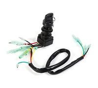 Qiilu interrupteur d'allumage moteur hors bord Ensemble d'interrupteur principal d'allumage pour boîtier de commande de moteur hors-bord