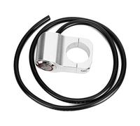 Qiilu Interrupteur de phare étanche en acier de 25mm/0.98in pour guidon de moto, quad, VTT et vélo électrique (Argent)