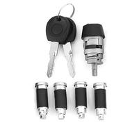 Qiilu kit barillet t4 Cylindre de serrure d'allumage, Alliage d'aluminium Serrure d'allumage Cylindre allumage/Serrure de porte Jeu de commutateurs de démarrage d'allumage de voiture Rempla