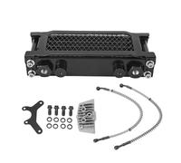 Qiilu Kit de Refroidissement D'huile de Rechange pour Monkey 125 50 à 150 Dirt Pit Bike - Construction en Aluminium Haute efficacité pour Un Refroidissement Rapide (Black)