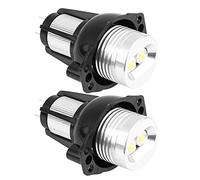 Qiilu LED Angel Eyes Halo Ring E91 2pcs 1000lm Marqueur Lumière de Voiture 12W avec Anneau