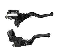 Qiilu Levier d'embrayage 1 Paire 7/8"(22mm) Universal Motorcycle Embrayage De Frein Maître-Cylindre Réservoir Leviers