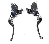 Qiilu Leviers D'embrayage de Moto Paire de 22mm CNC Moto Pompe de Frein Hydraulique Levier de Maître-cylindre D'embrayage Réglable convient à la plupart des motos Dirt Pit Bike et ATV (Noir)