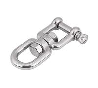 Qiilu Manille pivotante de, dispositif de manille à anneau pivotant en acier inoxydable 304 résistant(12mm)