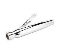 Qiilu Moto D'échappement Silencieux Tailpipe Queue Tuyau Pointe Universel(argent)